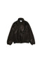 BASKETBALL SHOE POCKET LEATHER JACKET : 黑色