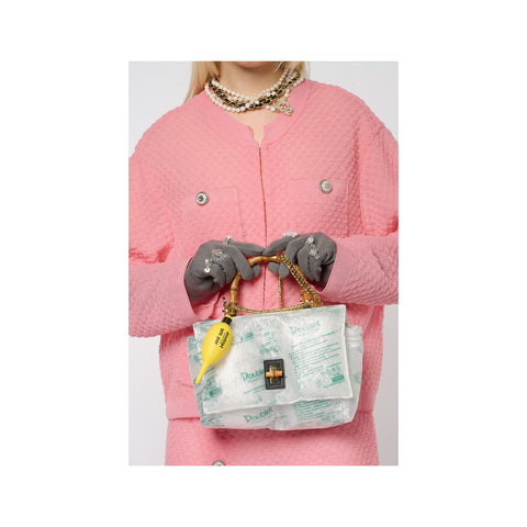 JEWELRY ATTACHED LONG GLOVES / SMALL: GREY
