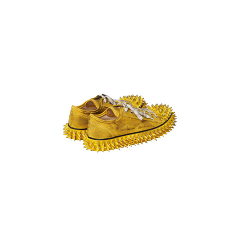 DIRTY SPIKE TOE CAP CANVAS SNEAKER