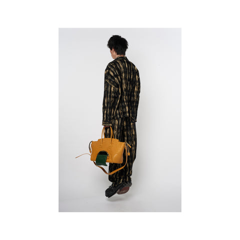 DUST FLOCKY PAJAMA SHIRT: BLACK