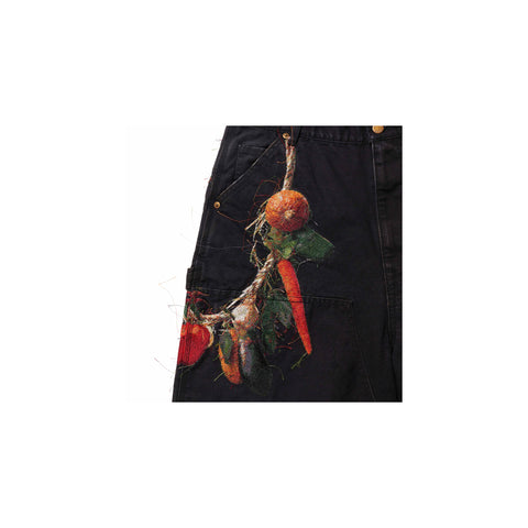 VEGETABLE EMBROIDERY CUT-OFF PANTS