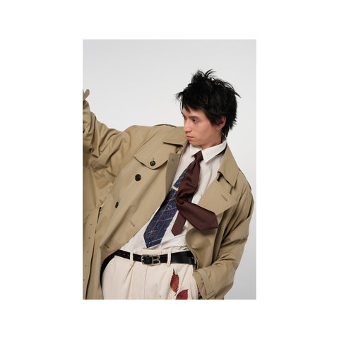 SHAPE MEMORY SHIJIRA TIE: BROWN