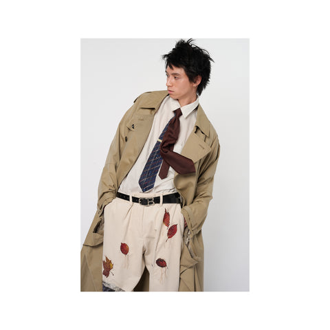 SHAPE MEMORY SHIJIRA TIE: BROWN