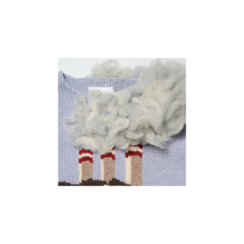 SMOKING FACTORY INTARSIA KNIT PULLOVER: BLUE