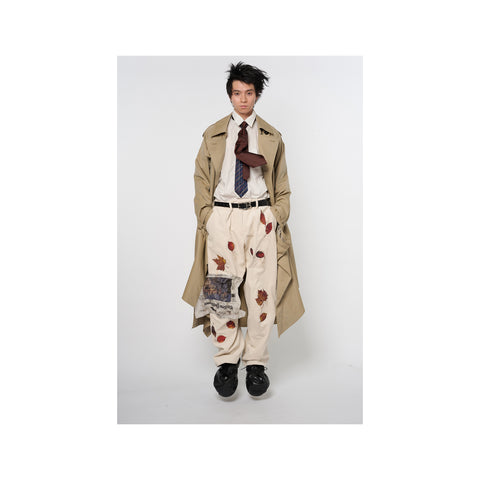 SHAPE MEMORY SHIJIRA TIE: BROWN