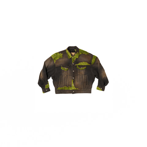 MOSS-GROWN WOOD DENIM JACKET