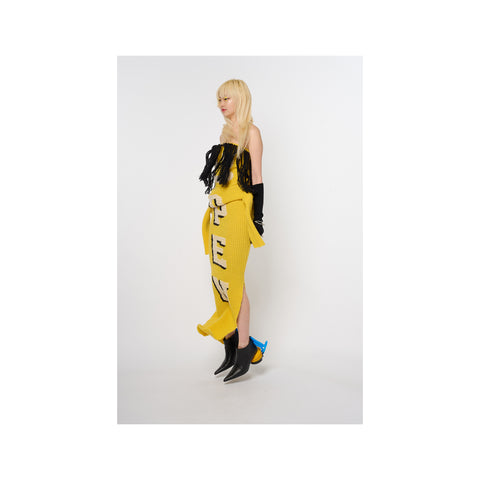AIR DANCER KNIT DRESS / SCARF: YELLOW