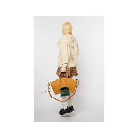 RIB CAGE CABLE KNIT PULLOVER：IVORY