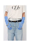 JEWELRY ATTACHED LONG GLOVES / SMALL: BLUE