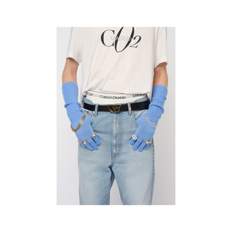 JEWELRY ATTACHED LONG GLOVES / SMALL: BLUE