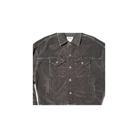 BONE APPLIQUE CORDUROY JACKET