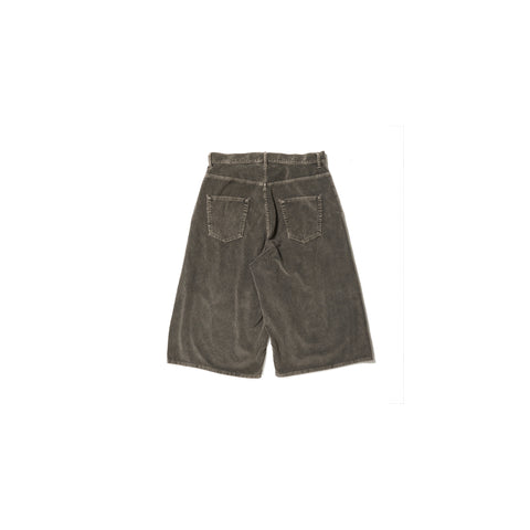 BONE APPLIQUE CORDUROY CROPPEDPANTS