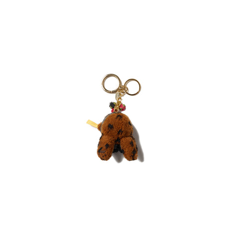 GAS MASK BEAR KEY RING : GOLD