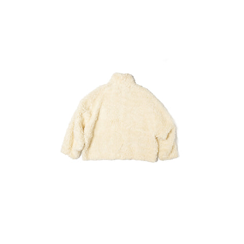 HEMP FAUX FUR ZIP-UP JACKET