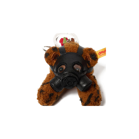 GAS MASK BEAR KEY RING : SILVER