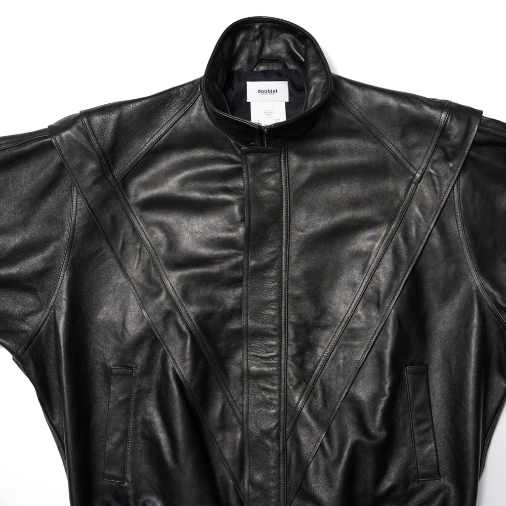 LEATHER TRACK JACKET