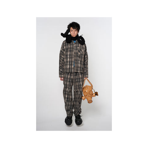 DUST FLOCKY PAJAMA PANTS: GREY