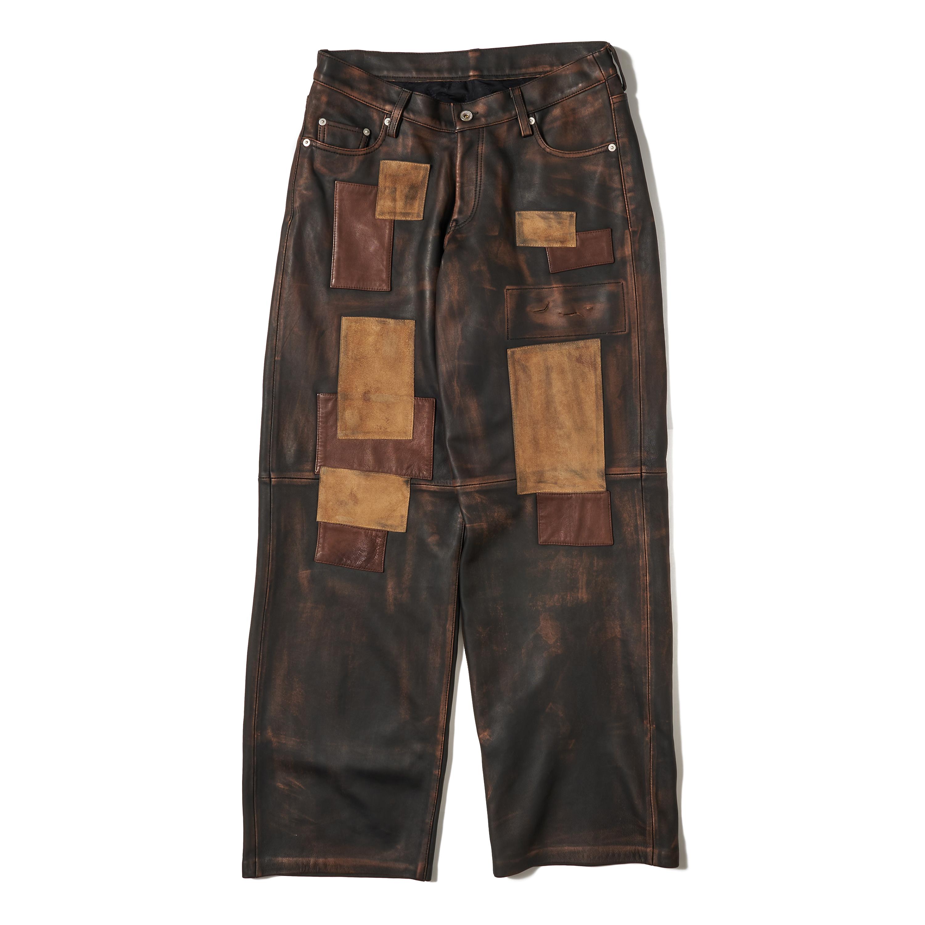 PATCHWORK LEATHER PANTS – doublet