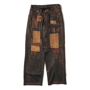 PATCHWORK LEATHER PANTS