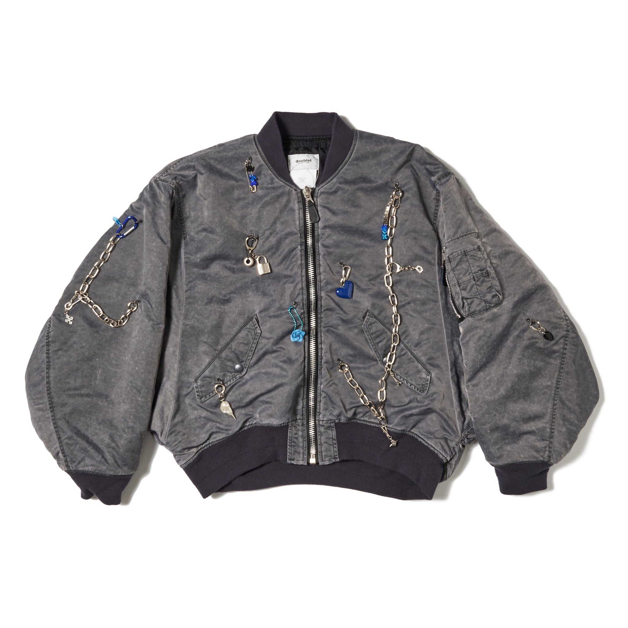 KEY CHAIN DECORATED BOMBER JACKET
