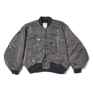 KEY CHAIN DECORATED BOMBER JACKET