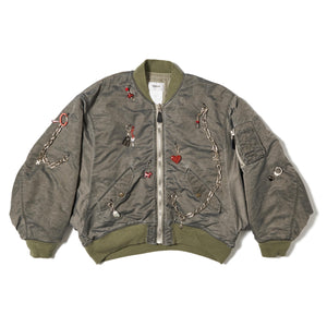 KEY CHAIN DECORATED BOMBER JACKET