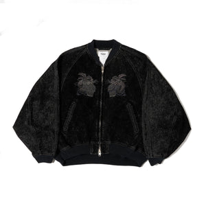 FLOCKED DENIM SOUVENIR JACKET