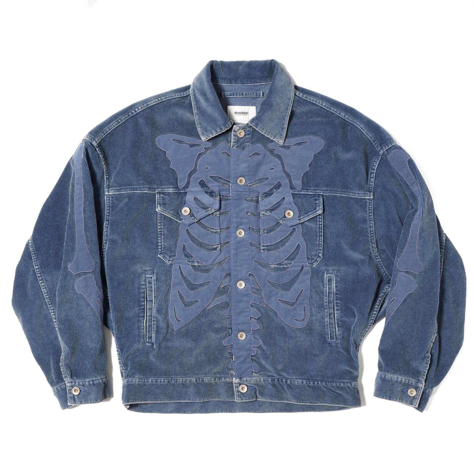 BONE APPLIQUE CORDUROY JACKET