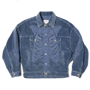 BONE APPLIQUE CORDUROY JACKET