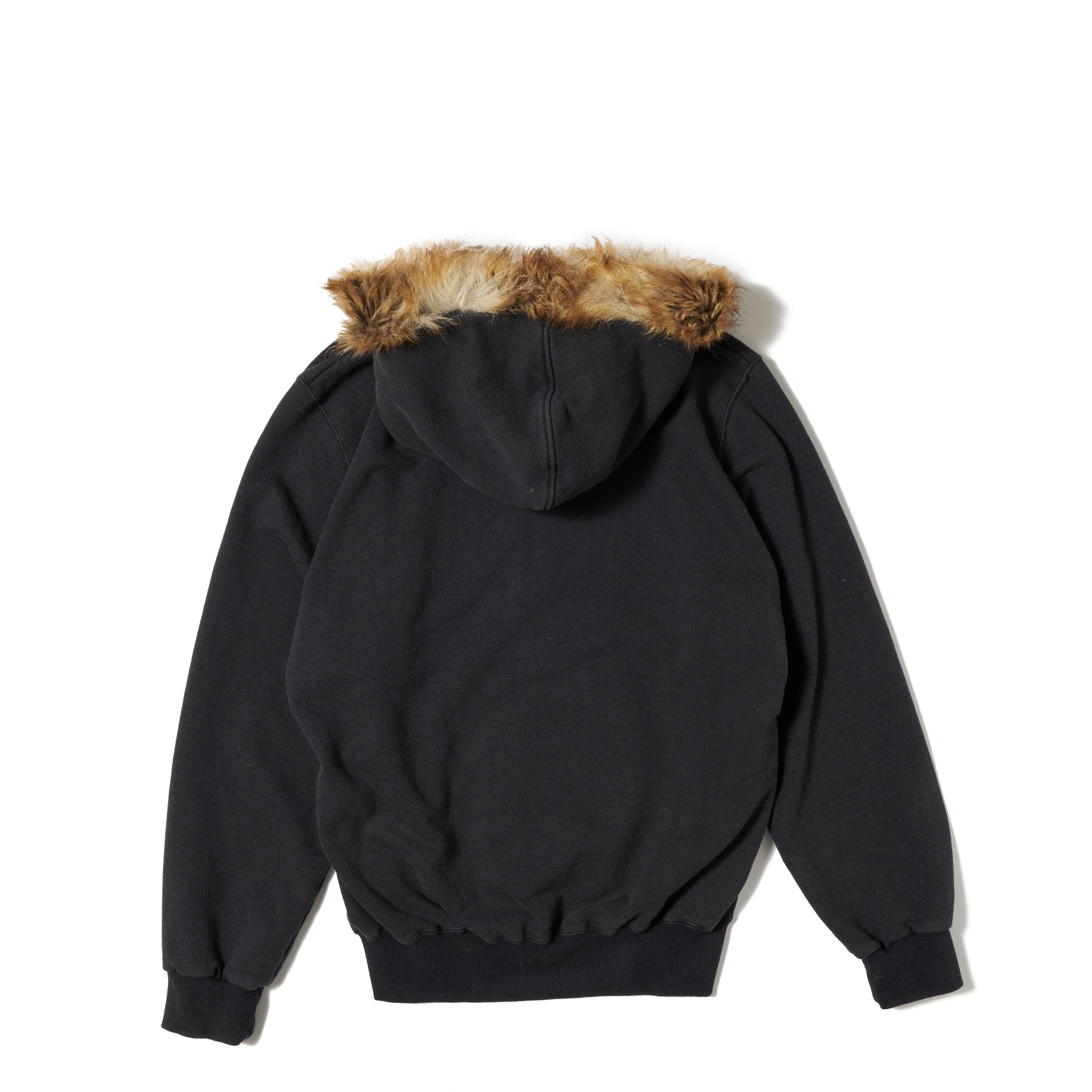 FURRY COLLAR ZIP-UP HOODIE – doublet