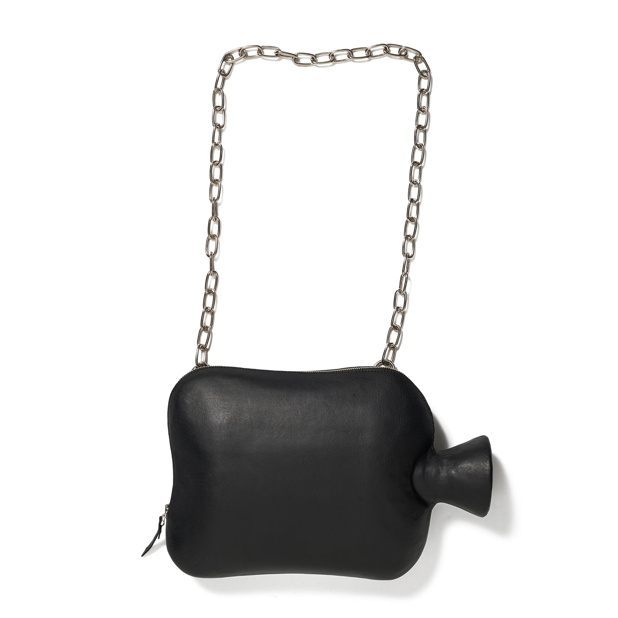 BOTTLE-SHAPED LEATHER BAG