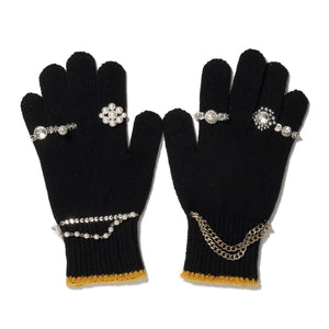 KNIT GLOVES WITH RINGS