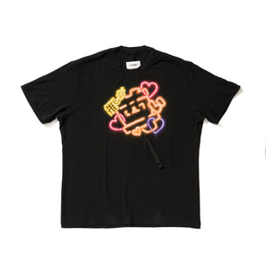 BIG FAN-SERVICE NEON PAINT T-SHIRT