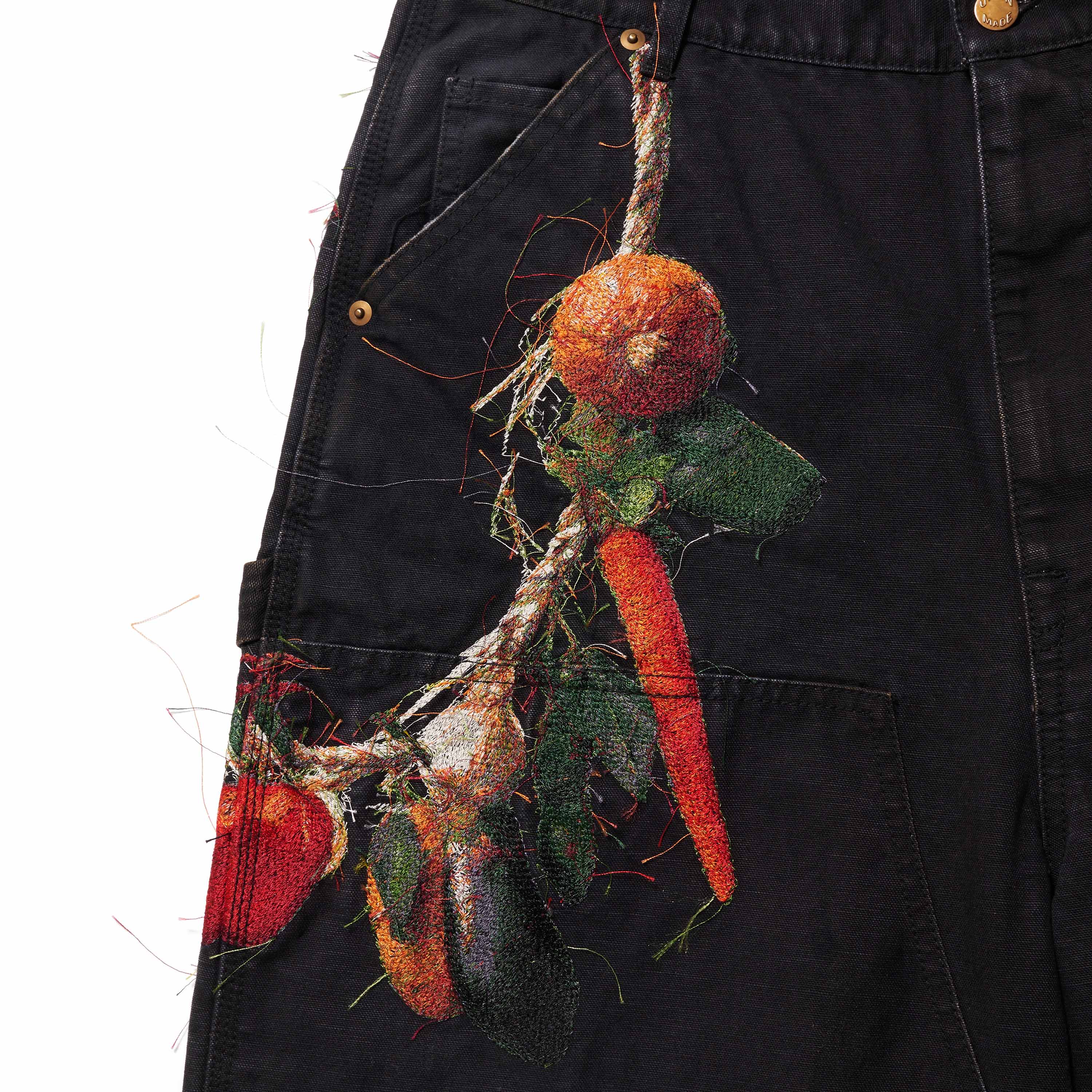 VEGETABLE EMBROIDERY CUT-OFF PANTS – doublet