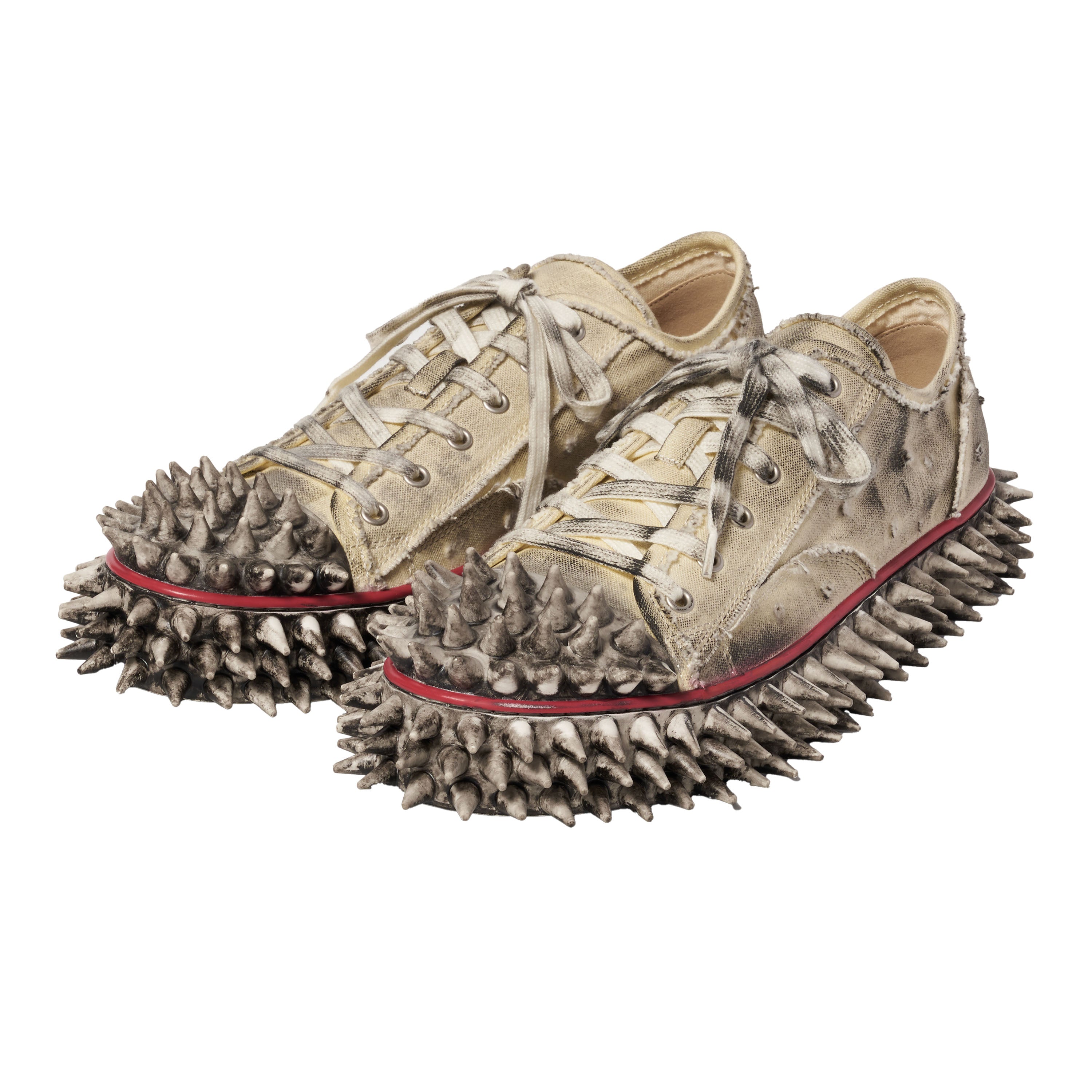 DIRTY SPIKE TOE CAP CANVAS SNEAKER – doublet