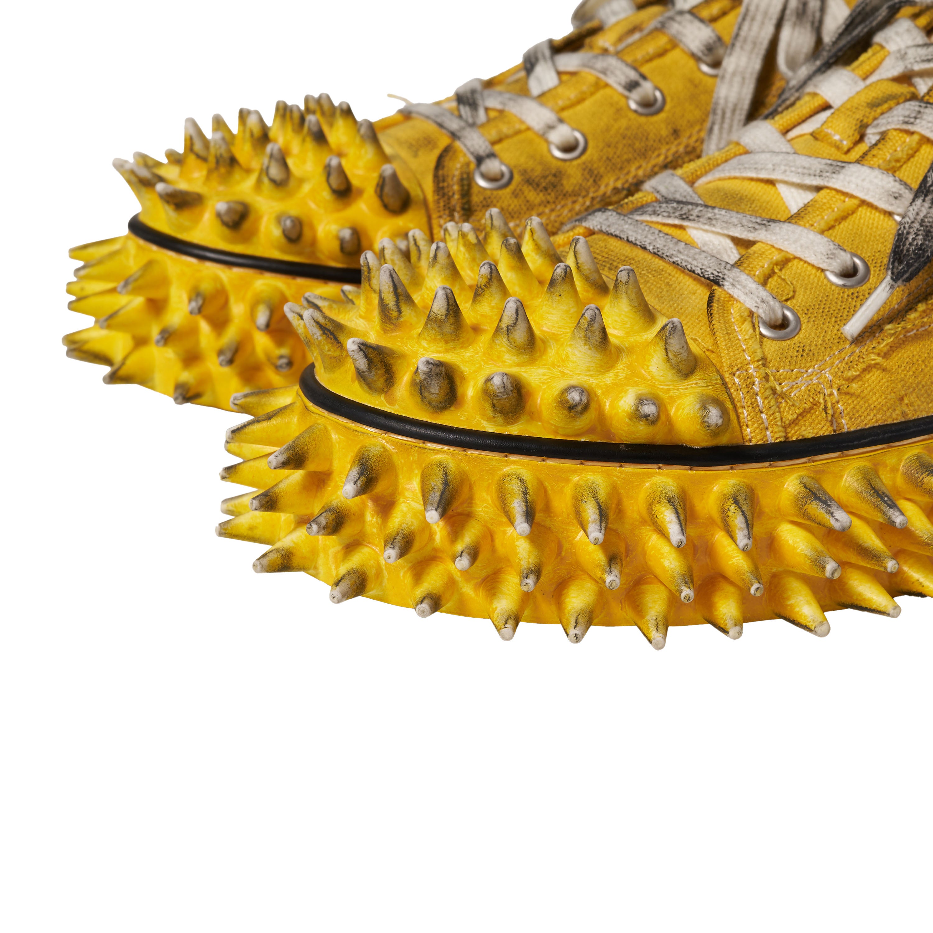 DIRTY SPIKE TOE CAP CANVAS SNEAKER – doublet