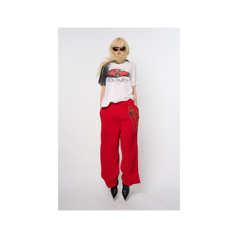 EXHAUST STAINED T-SHIRT : WHITE