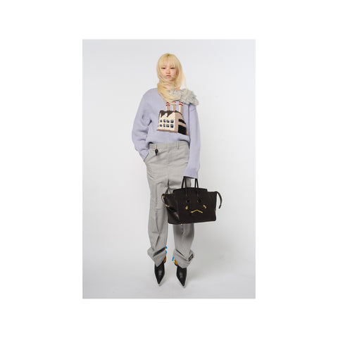 SMOKING FACTORY INTARSIA KNIT PULLOVER: BLUE