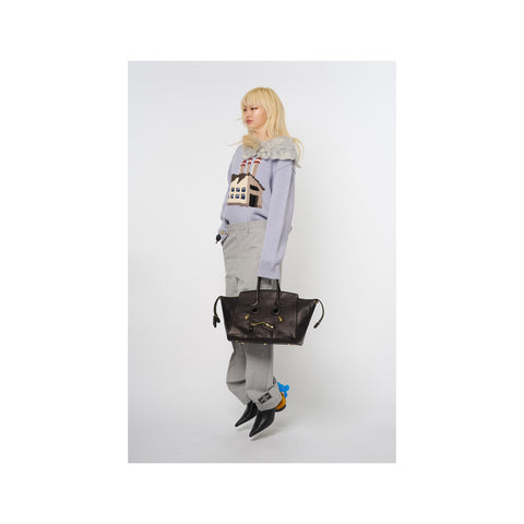SMOKING FACTORY INTARSIA KNIT PULLOVER: BLUE