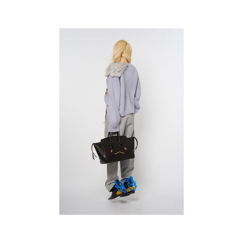 SMOKING FACTORY INTARSIA KNIT PULLOVER: BLUE