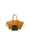 VOMITING EMOJI LEATHER BAG : CAMEL