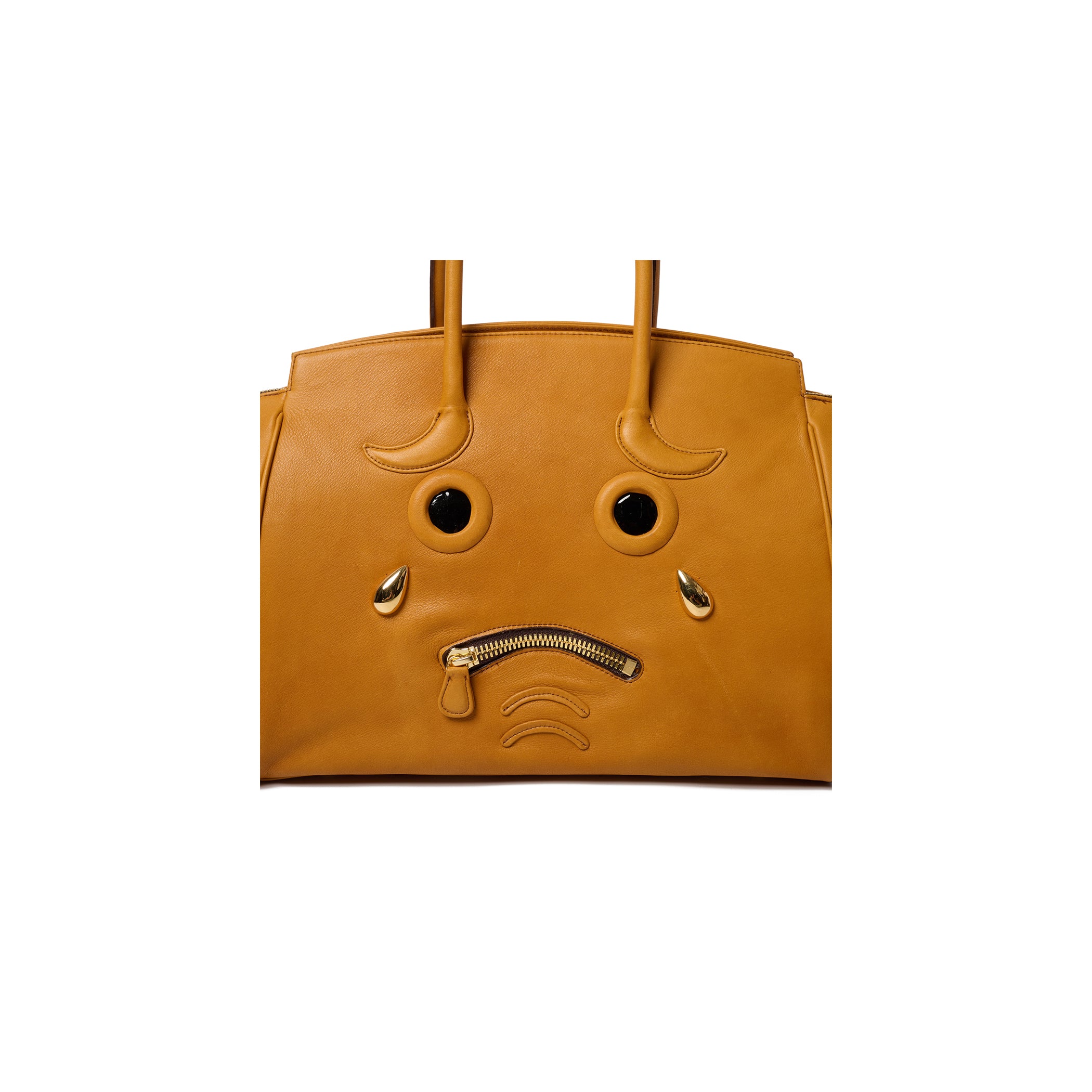 ダフくん PLEADING EMOJI LEATHER BAG : CAMEL – doublet