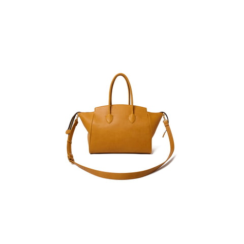 PLEADING EMOJI LEATHER BAG : CAMEL