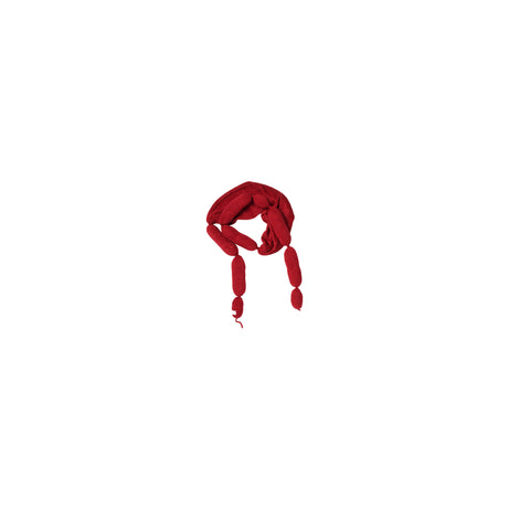 BALLOON DOG KNIT SCARF : RED