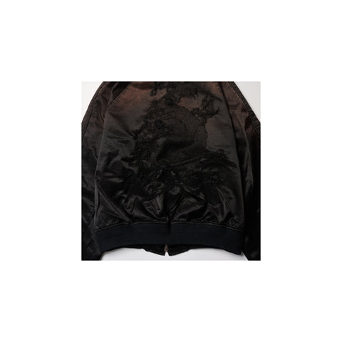 THREADLESS AIR EMBROIDERY SOUVENIR JACKET : BLACK