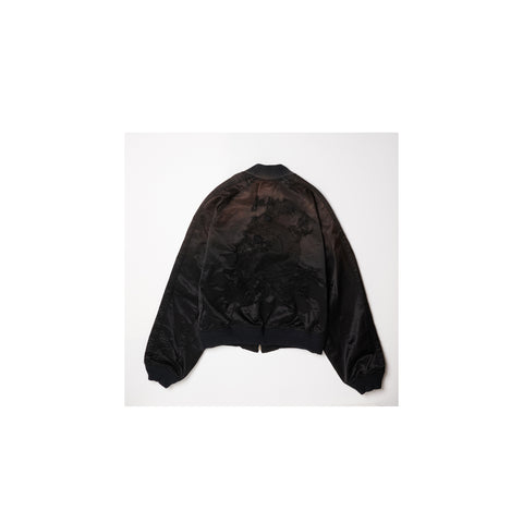 THREADLESS AIR EMBROIDERY SOUVENIR JACKET : BLACK
