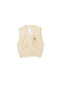 RIB CAGE CABLE KNIT VEST：IVORY