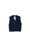 RIB CAGE CABLE KNIT VEST: NAVY