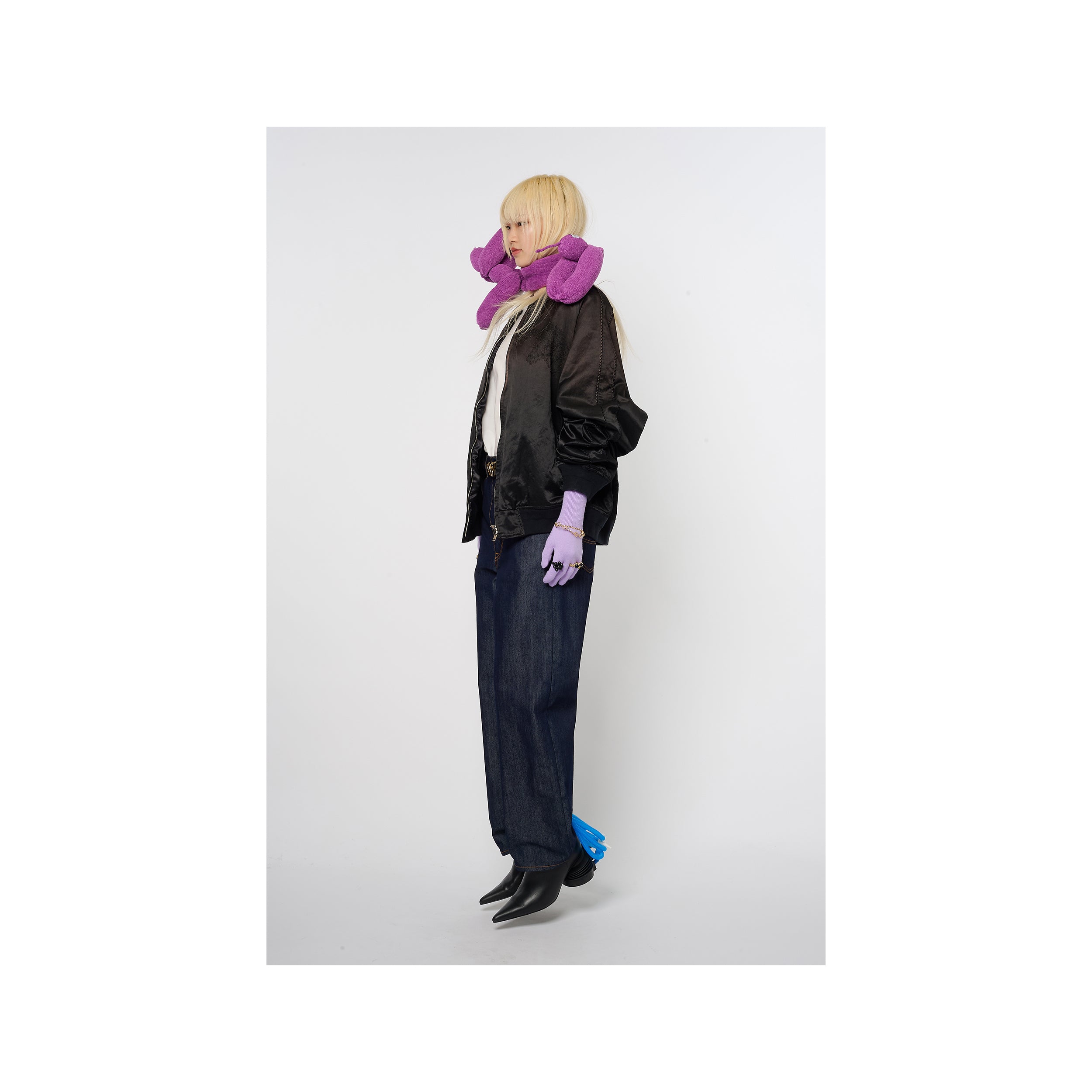 THREADLESS AIR EMBROIDERY SOUVENIR JACKET : BLACK – doublet