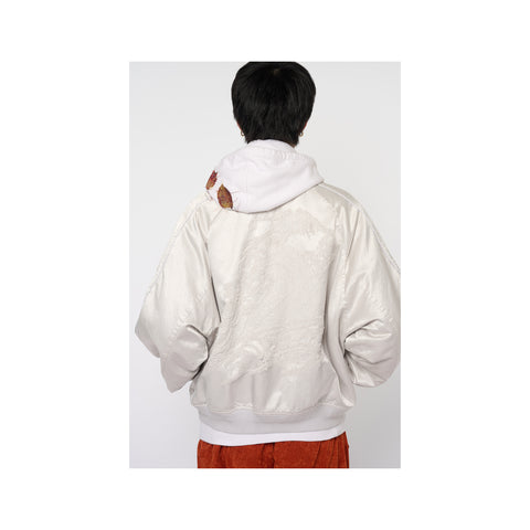 THREADLESS AIR EMBROIDERY SOUVENIR JACKET : L.GREY